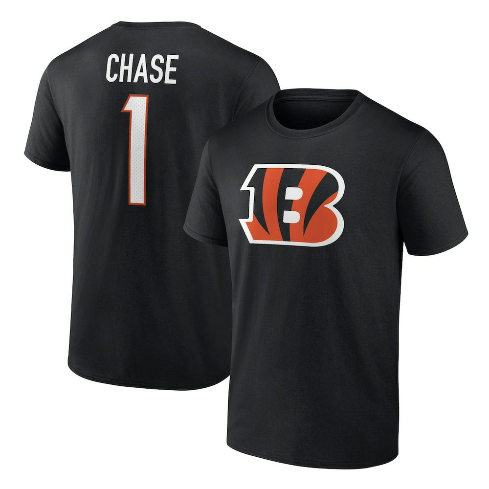 NFL Cincinnati Bengals Ja'Marr Chase  Player Icon Name & Number T-Shirt