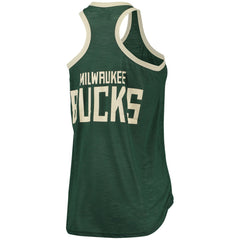 Milwaukee Bucks G-III Sports by Carl Banks Women's Showdown Scoop-Neck Racerback Tank Top - Hunter Green for sale
