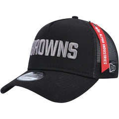 NFL Cleveland Browns x Alpha Industries A-Frame 9FORTY Trucker Snapback Hat