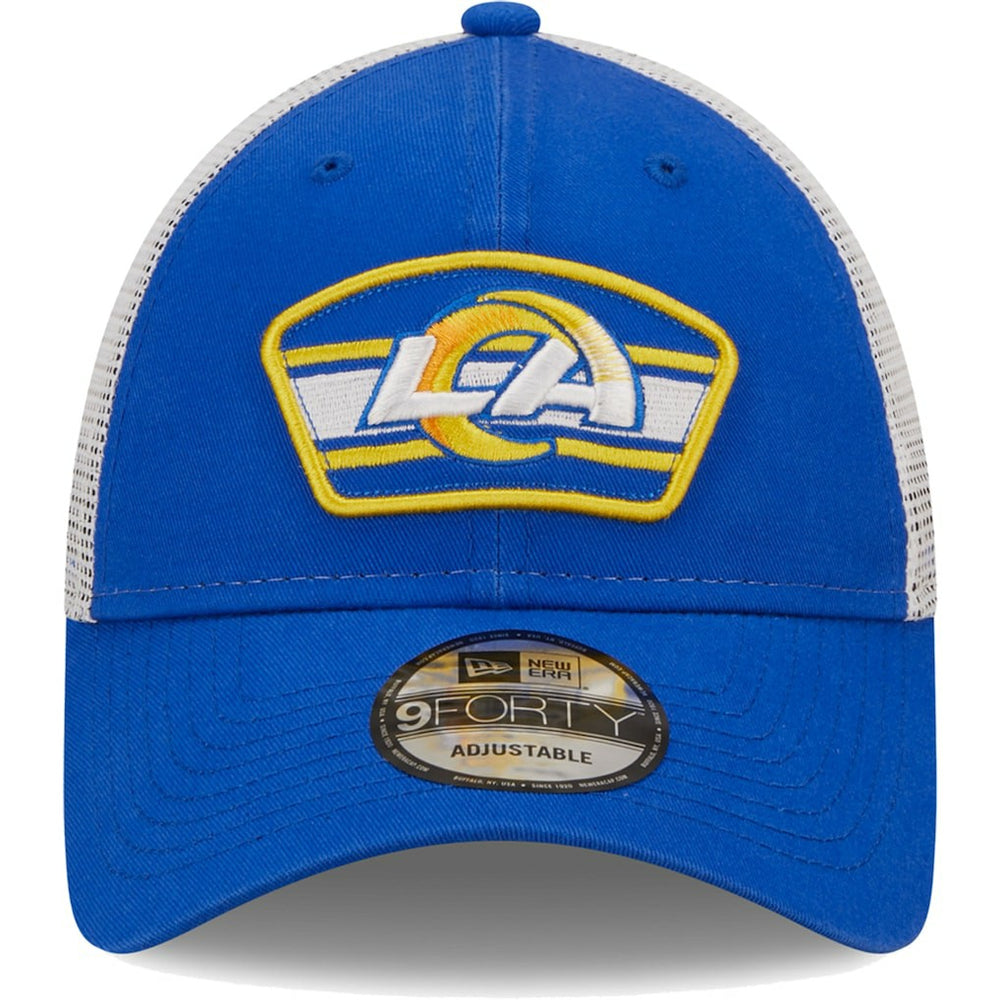 NFL Los Angeles Rams Logo Patch Trucker 9FORTY Snapback Hat