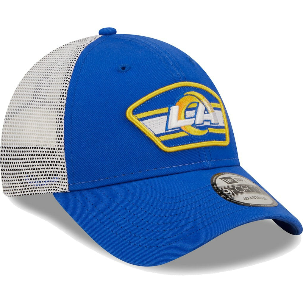 NFL Los Angeles Rams Logo Patch Trucker 9FORTY Snapback Hat