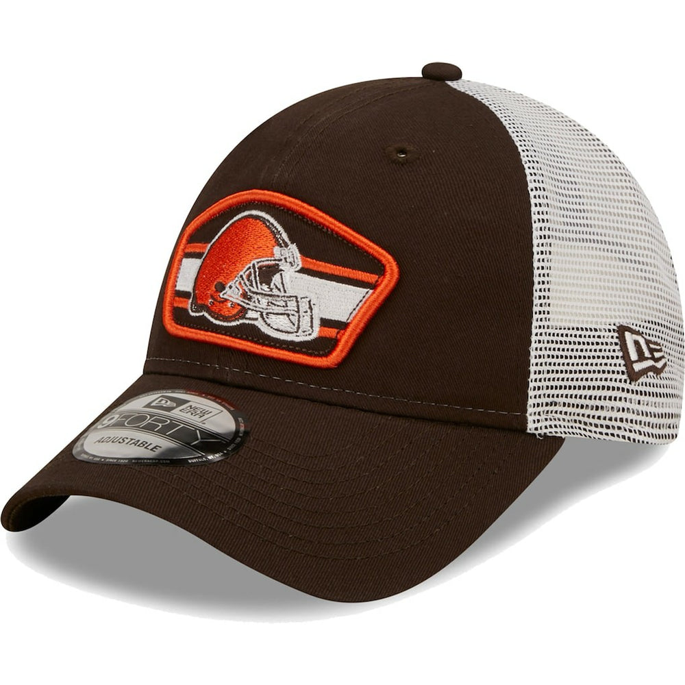 NFL Cleveland Browns Logo Patch Trucker 9FORTY Snapback Hat
