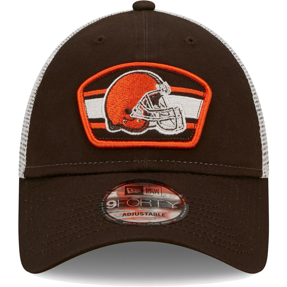 NFL Cleveland Browns Logo Patch Trucker 9FORTY Snapback Hat