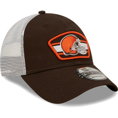 NFL Cleveland Browns Logo Patch Trucker 9FORTY Snapback Hat