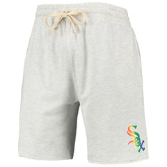 Chicago White Sox Concepts Sport Mainstream Logo Terry Tri-Blend Shorts - Oatmeal