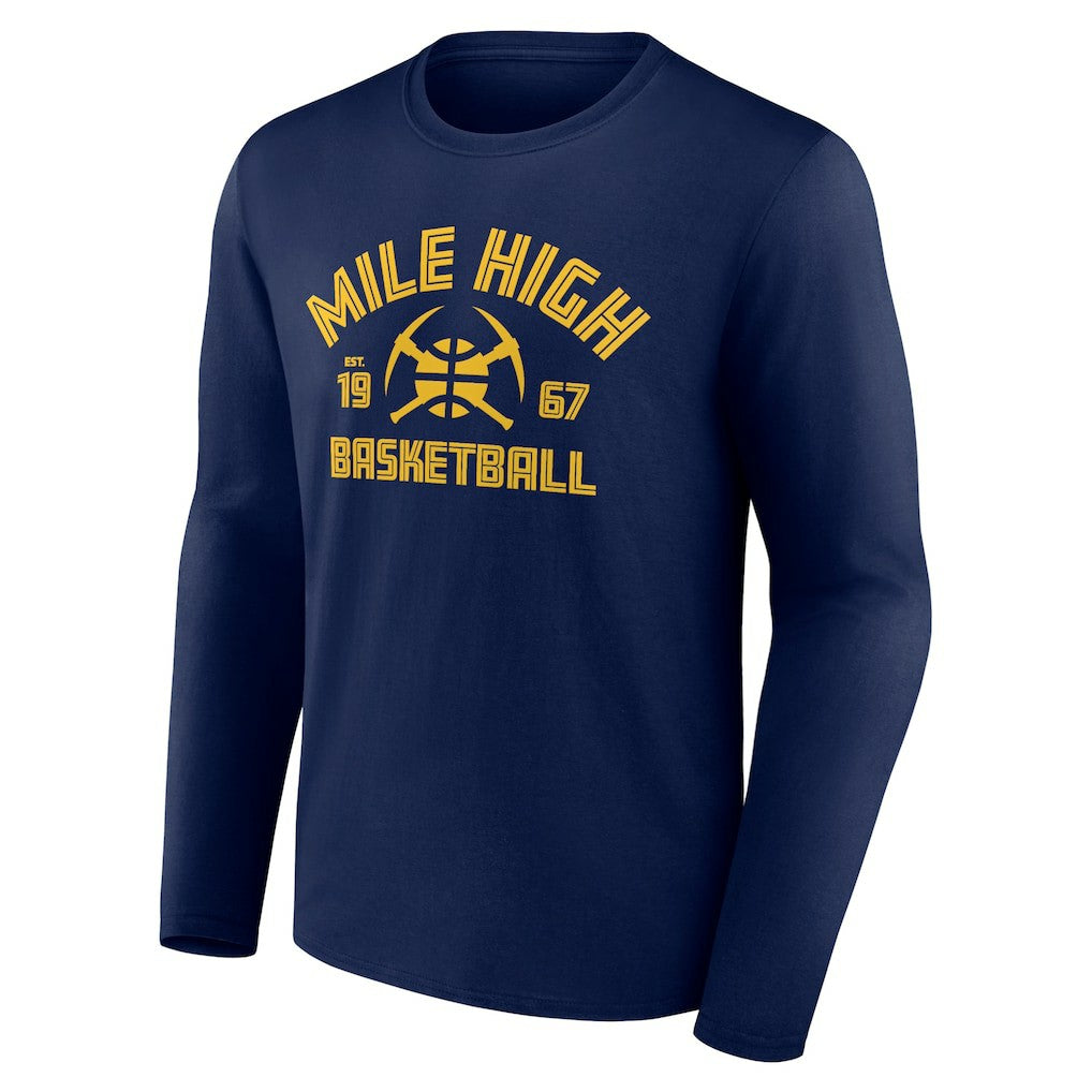Denver Nuggets Tip-Off Long Sleeve T-Shirt sale - Navy discount