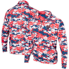 Washington Nationals Digital Camo Performance Quarter-Zip Pullover Jacket - Red