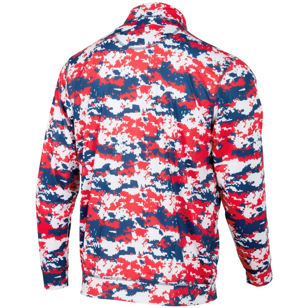 Texas Rangers Digital Camo Performance Quarter-Zip Pullover Jacket - Red