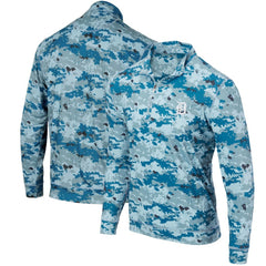 Detroit Tigers Digital Camo Performance Quarter-Zip Pullover Jacket - Blue