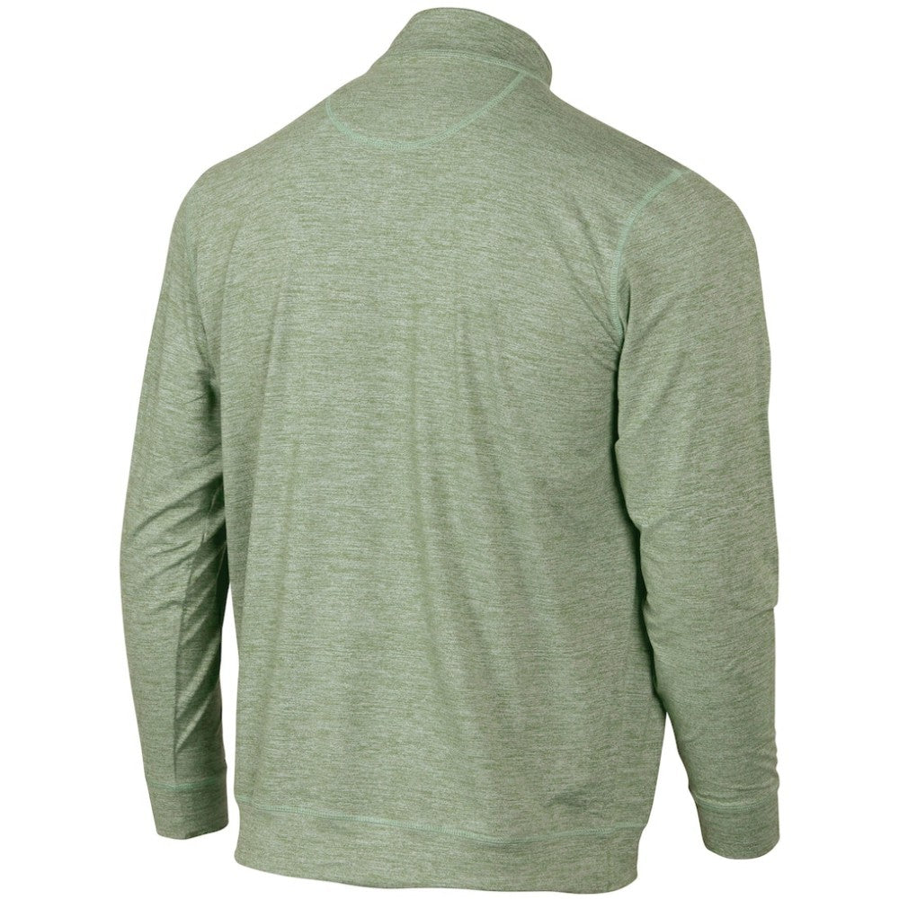 Seattle Mariners Peached Marled Yarn Quarter-Zip Pullover Jacket - Heathered Green