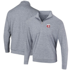Minnesota Twins Peached Marled Yarn Quarter-Zip Pullover Jacket - Heathered Navy