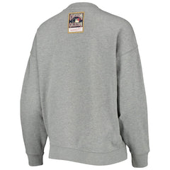 Chicago Cubs Women's Cooperstown Collection Logo Lightweight Pullover Sweatshirt - Heathered Gray | Mitchell & Ness