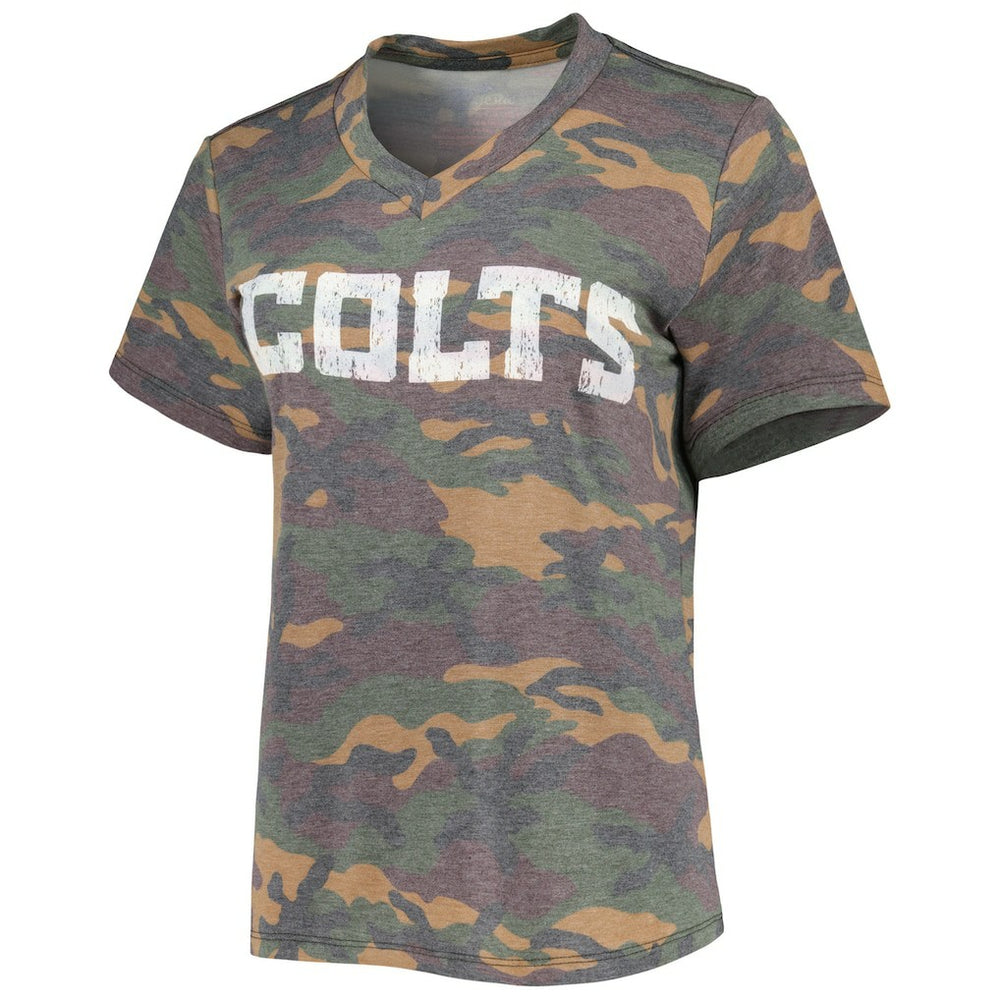 NFL Indianapolis Colts Jonathan Taylor  Majestic Threads Women's Name & Number V-Neck Tri-Blend T-Shirt