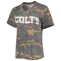 NFL Indianapolis Colts Jonathan Taylor  Majestic Threads Women's Name & Number V-Neck Tri-Blend T-Shirt