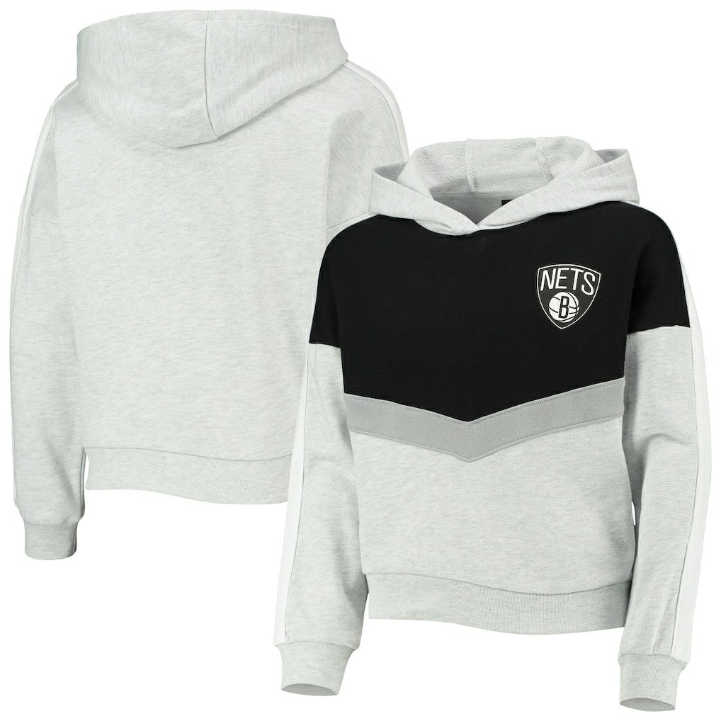 Brooklyn Nets Girls Youth All Yours Pullover Hoodie - Heathered Gray online