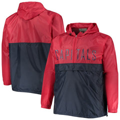 Washington Capitals Big & Tall Anorak Half-Zip Pullover Hoodie