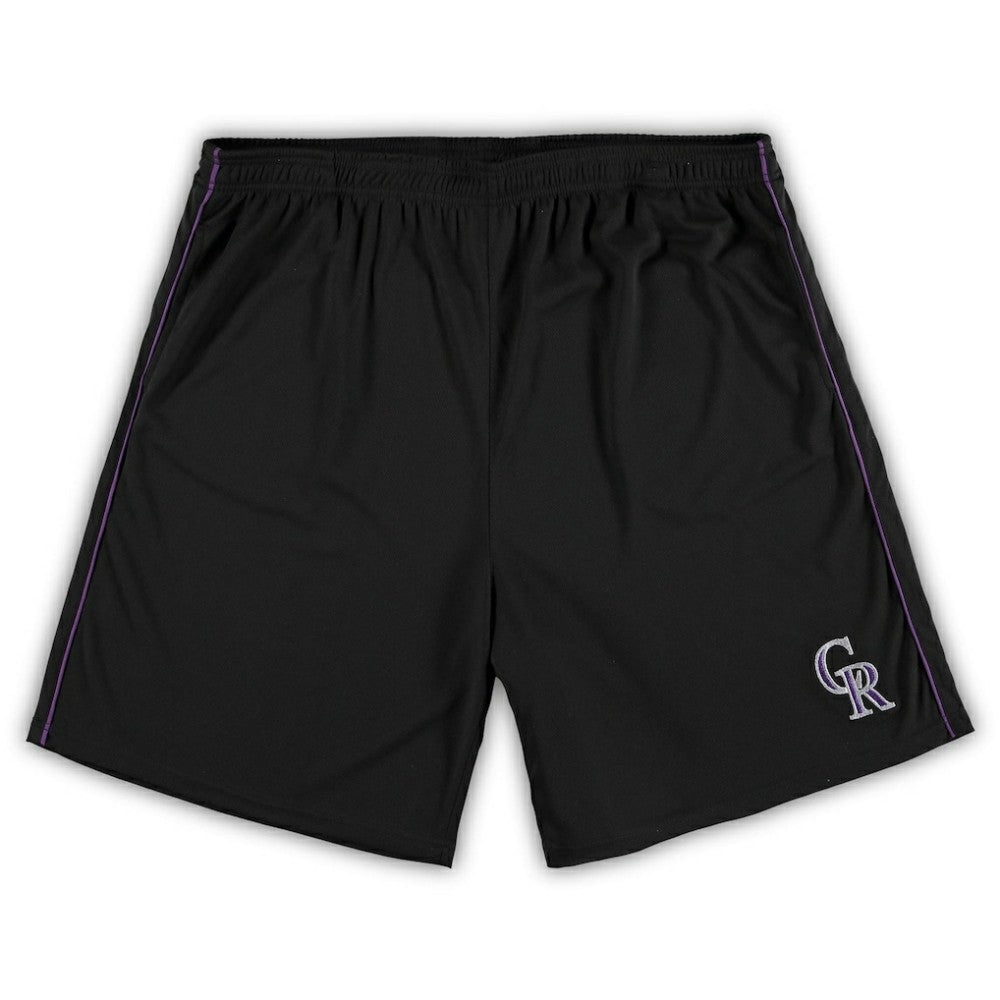 Colorado Rockies Big & Tall Mesh Shorts - Black