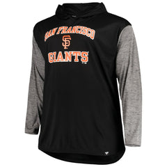 San Francisco Giants Big & Tall Wordmark Club Pullover Hoodie - Black/Heathered Black