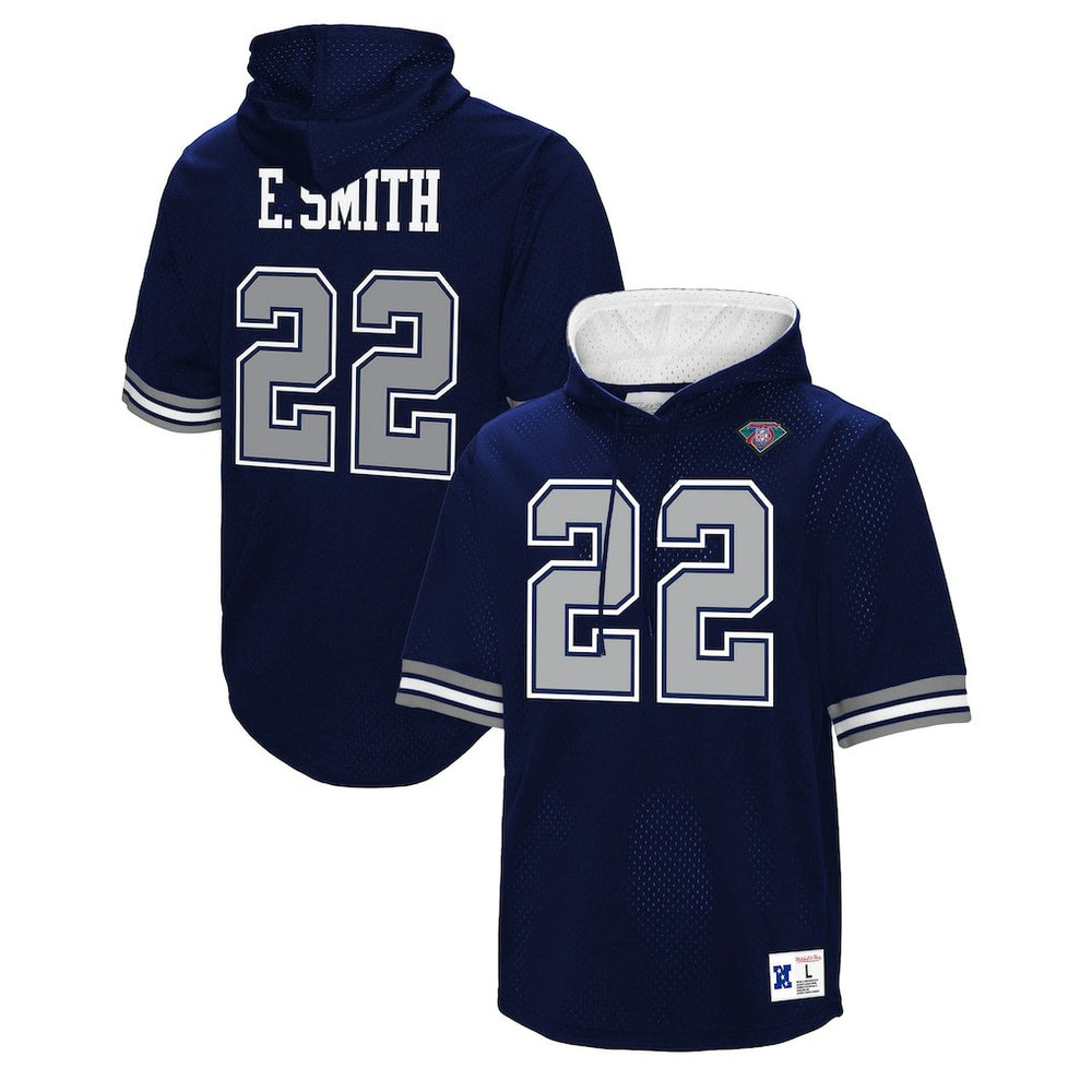 NFL Dallas Cowboys Emmitt Smith  Retired Player Mesh Name & Number Hoodie T-Shirt