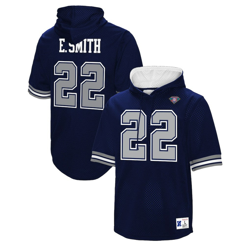 NFL Dallas Cowboys Emmitt Smith  Retired Player Mesh Name & Number Hoodie T-Shirt
