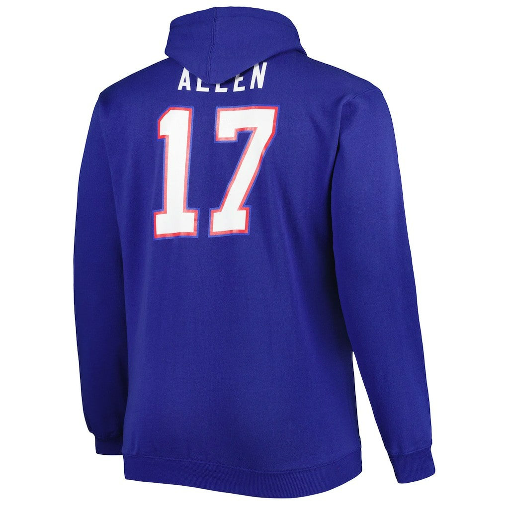 NFL Buffalo Bills Josh Allen  Big & Tall Fleece Name & Number Pullover Hoodie