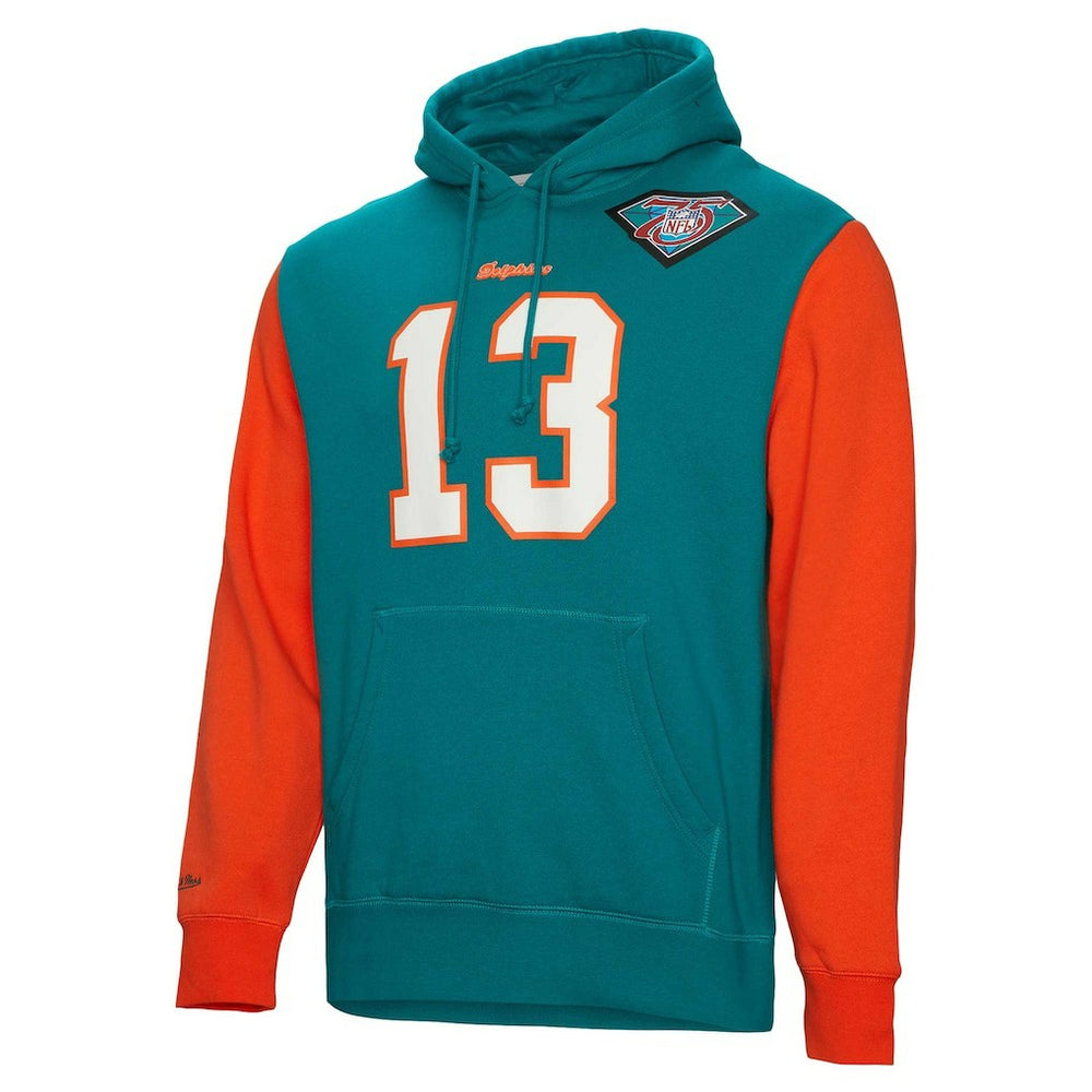 NFL Miami Dolphins Dan Marino  Retired Player Name & Number Pullover Hoodie