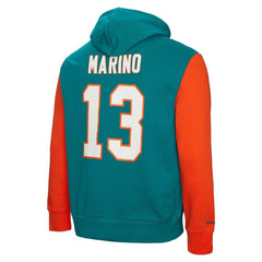 NFL Miami Dolphins Dan Marino  Retired Player Name & Number Pullover Hoodie