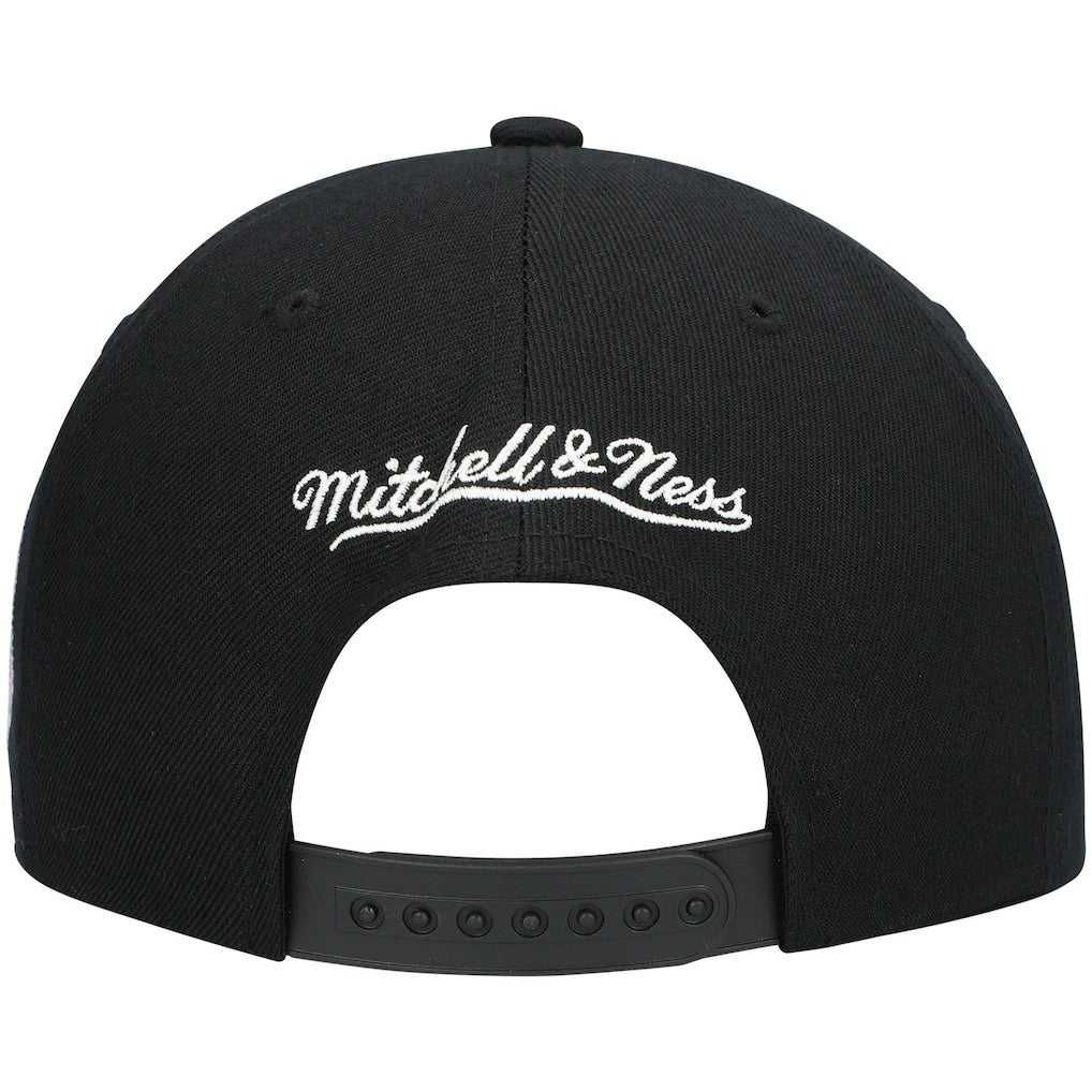 Atlanta Hawks Hardwood Classics Script 2.0 Snapback Hat - Black | Mitchell & Ness for sale