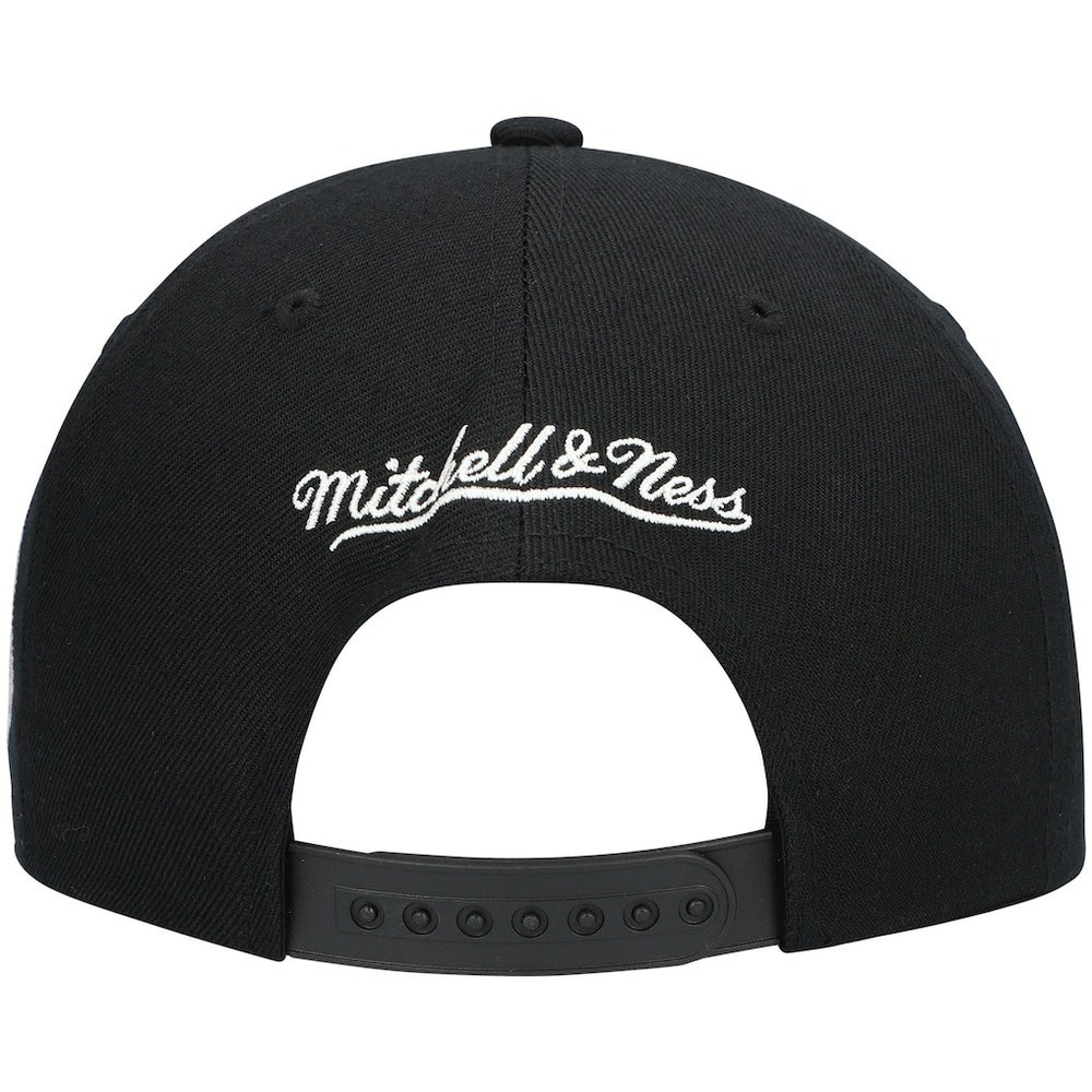 Atlanta Hawks Hardwood Classics Script 2.0 Snapback Hat - Black | Mitchell & Ness for sale