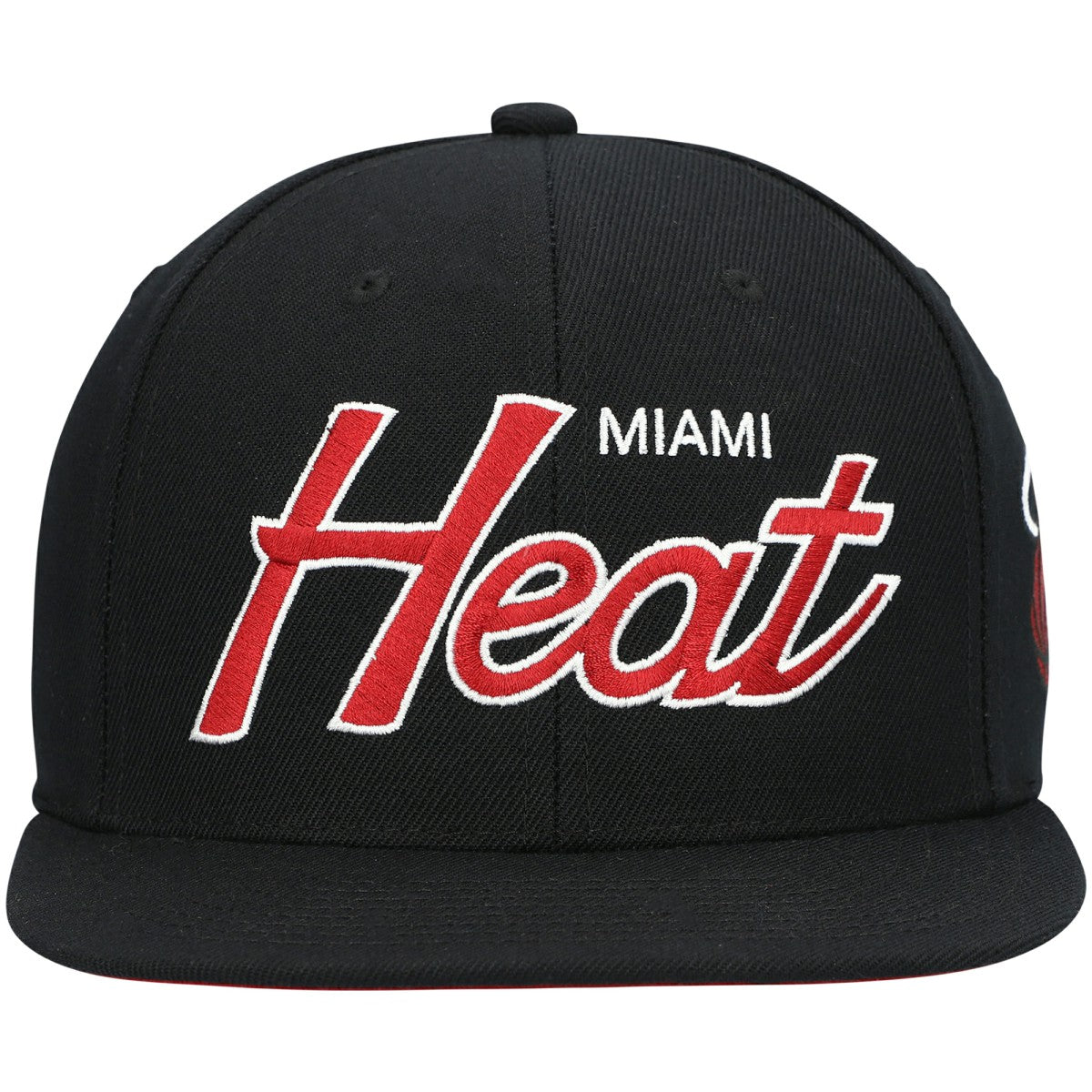 Miami Heat Hardwood Classics Script 2.0 Snapback Hat - Black | Mitchell & Ness online