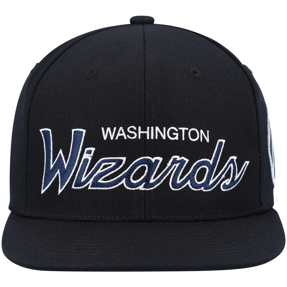 Washington Wizards Hardwood Classics Script 2.0 Snapback Hat - Black | Mitchell & Ness online