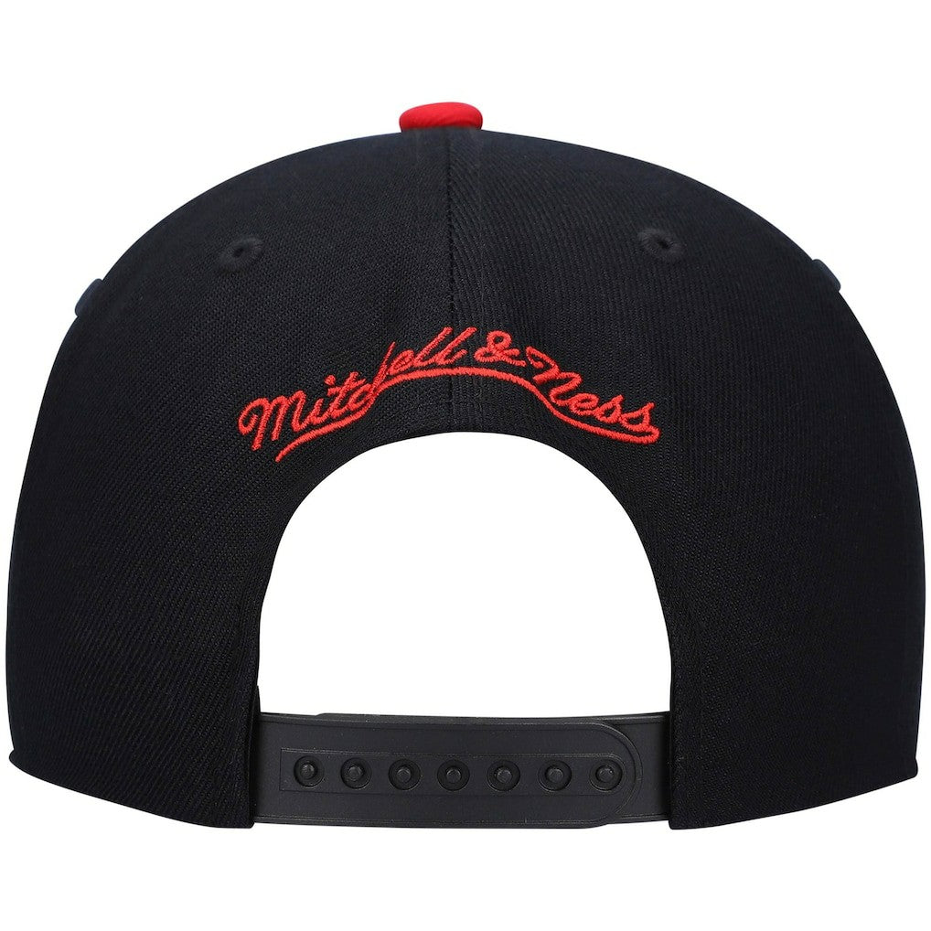 Philadelphia 76ers Hardwood Classics Team Two-Tone 2.0 Snapback Hat - Black/Red | Mitchell & Ness sale