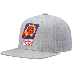 Phoenix Suns Hardwood Classics Team 2.0 Snapback Hat - Heathered Gray | Mitchell & Ness on sale
