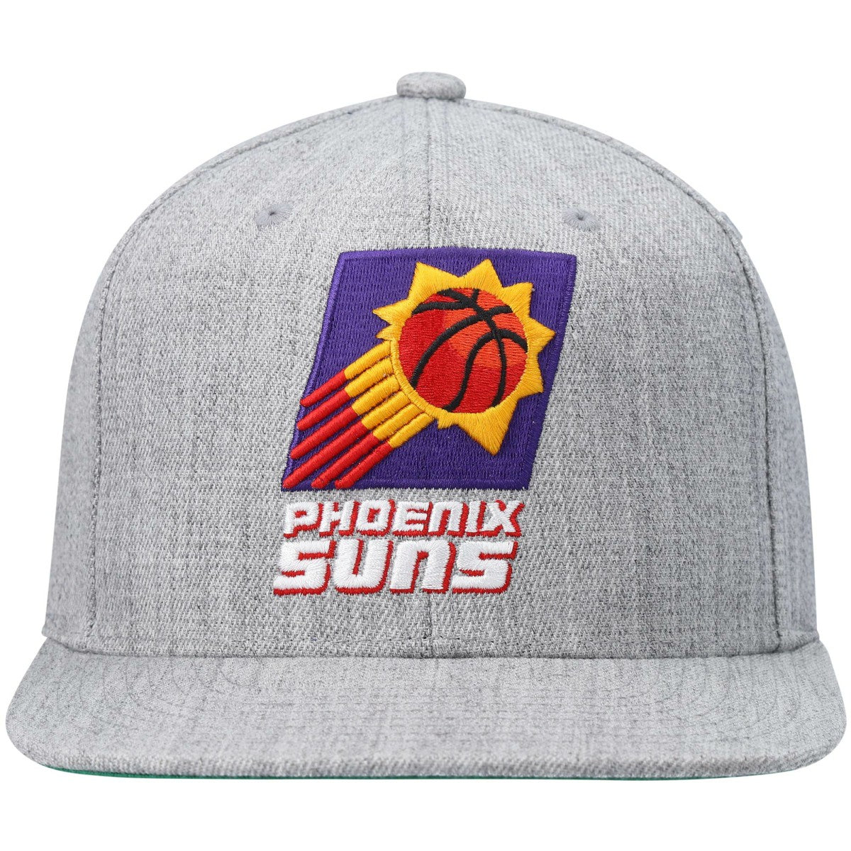 Phoenix Suns Hardwood Classics Team 2.0 Snapback Hat - Heathered Gray | Mitchell & Ness on sale