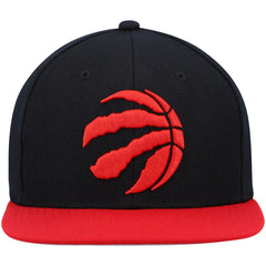 Toronto Raptors Team Two-Tone 2.0 Snapback Hat - Black/Red | Mitchell & Ness discount