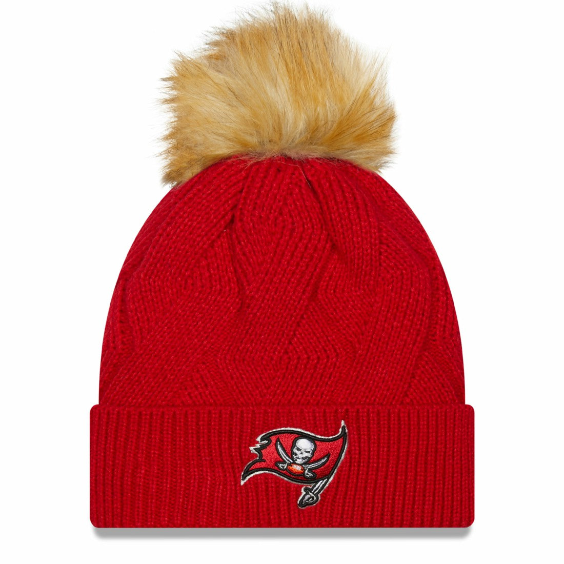 NFL Tampa Bay Buccaneers Women's Snowy Cuffed Knit Hat with Pom