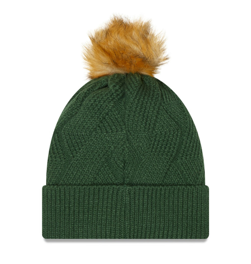NFL Green Bay Packers Women's Snowy Cuffed Knit Hat with Pom