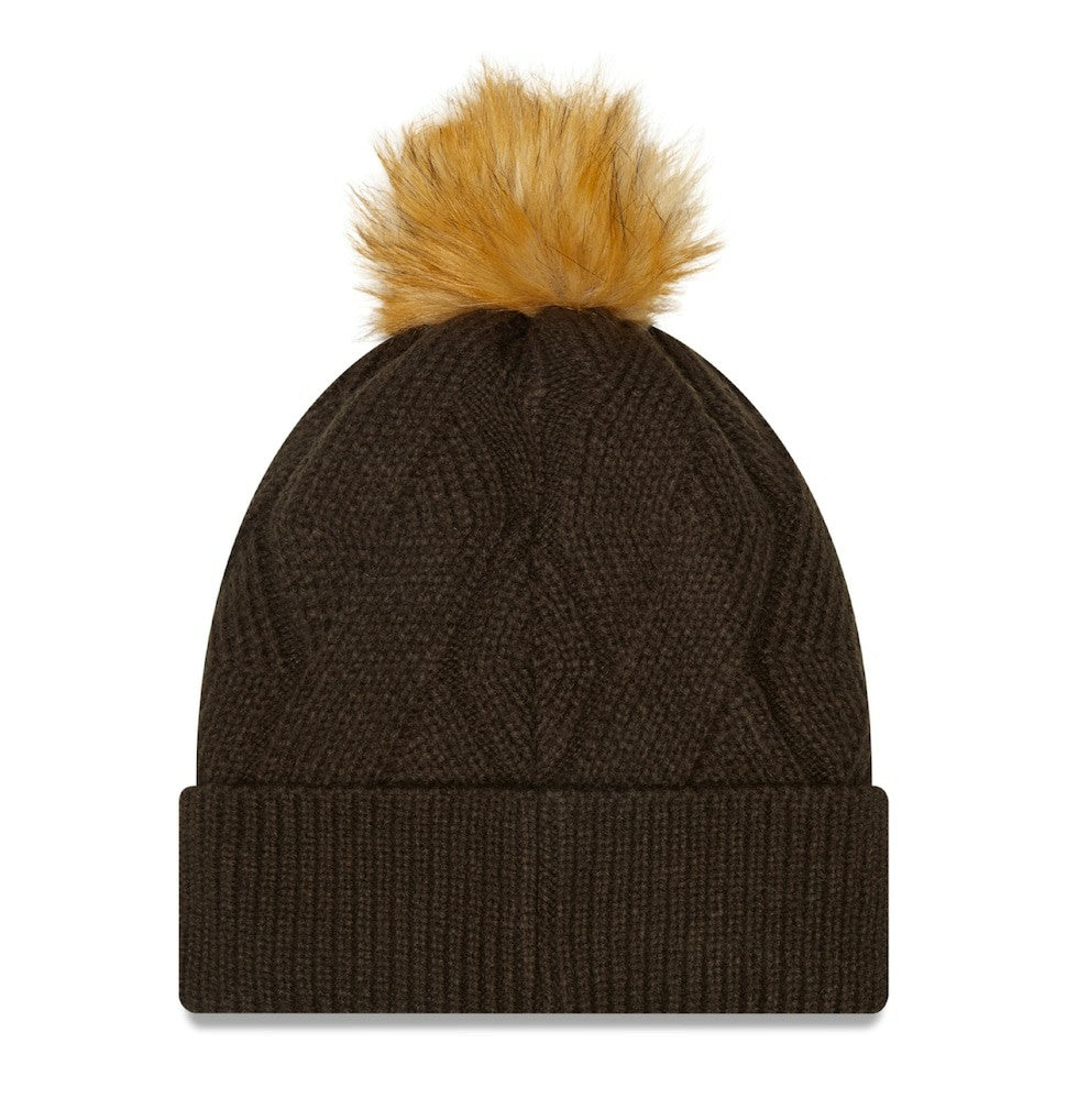 NFL Cleveland Browns Women's Snowy Cuffed Knit Hat with Pom