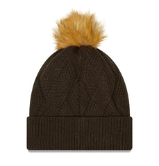 NFL Cleveland Browns Women's Snowy Cuffed Knit Hat with Pom