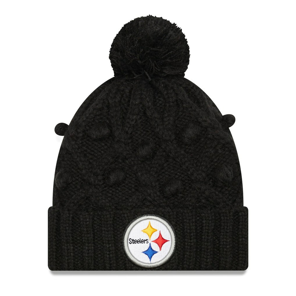NFL Pittsburgh Steelers Women's Toasty Cuffed Knit Hat with Pom