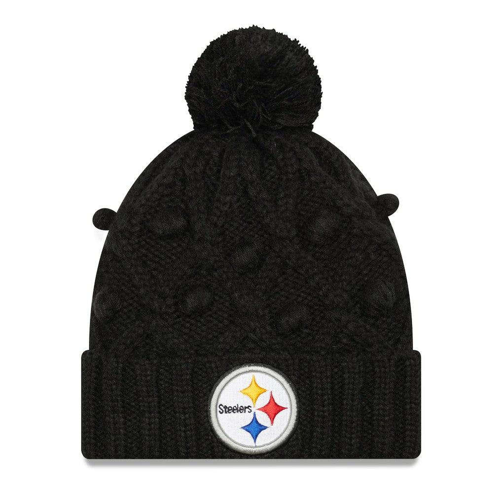NFL Pittsburgh Steelers Women's Toasty Cuffed Knit Hat with Pom