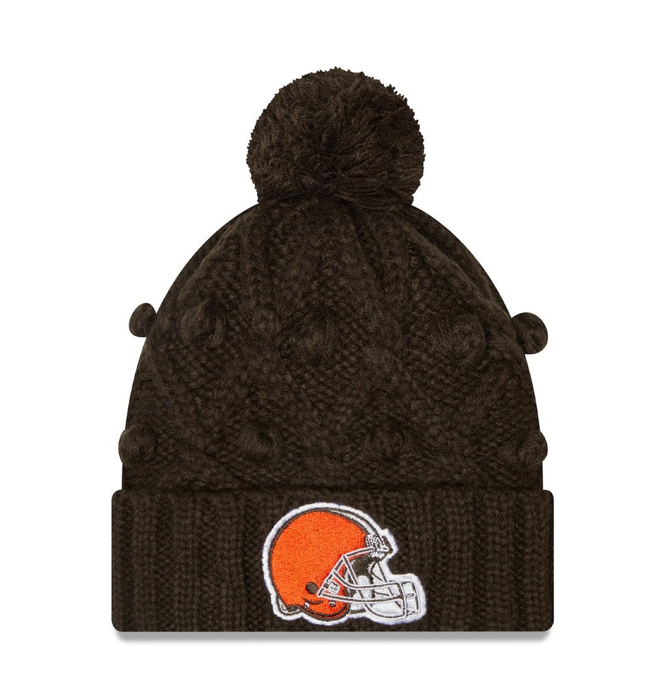 NFL Cleveland Browns Women's Toasty Cuffed Knit Hat with Pom