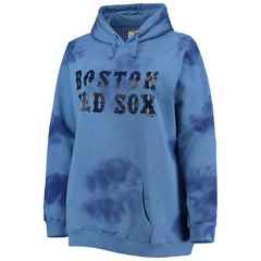 Boston Red Sox Women's Plus Size Cloud Pullover Hoodie - Navy