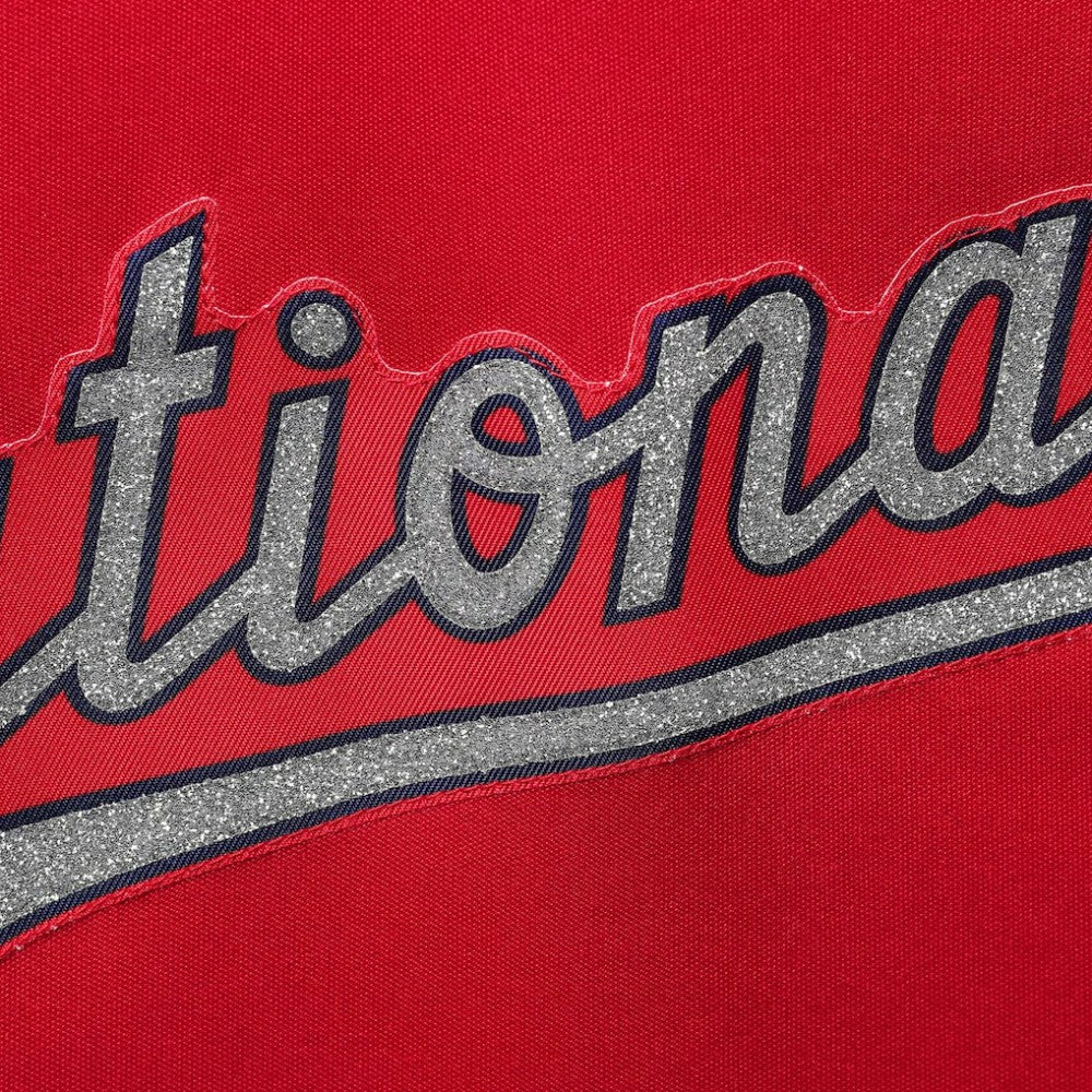 Washington Nationals Women's Plus Size Diva Notch Neck Raglan T-Shirt - Red