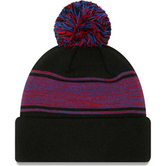 Chicago Cubs Chilled Cuffed Knit Hat with Pom - Black | New Era