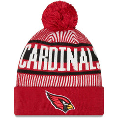 NFL Arizona Cardinals Striped Cuffed Knit Hat with Pom