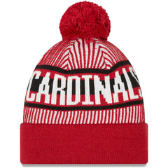 NFL Arizona Cardinals Striped Cuffed Knit Hat with Pom