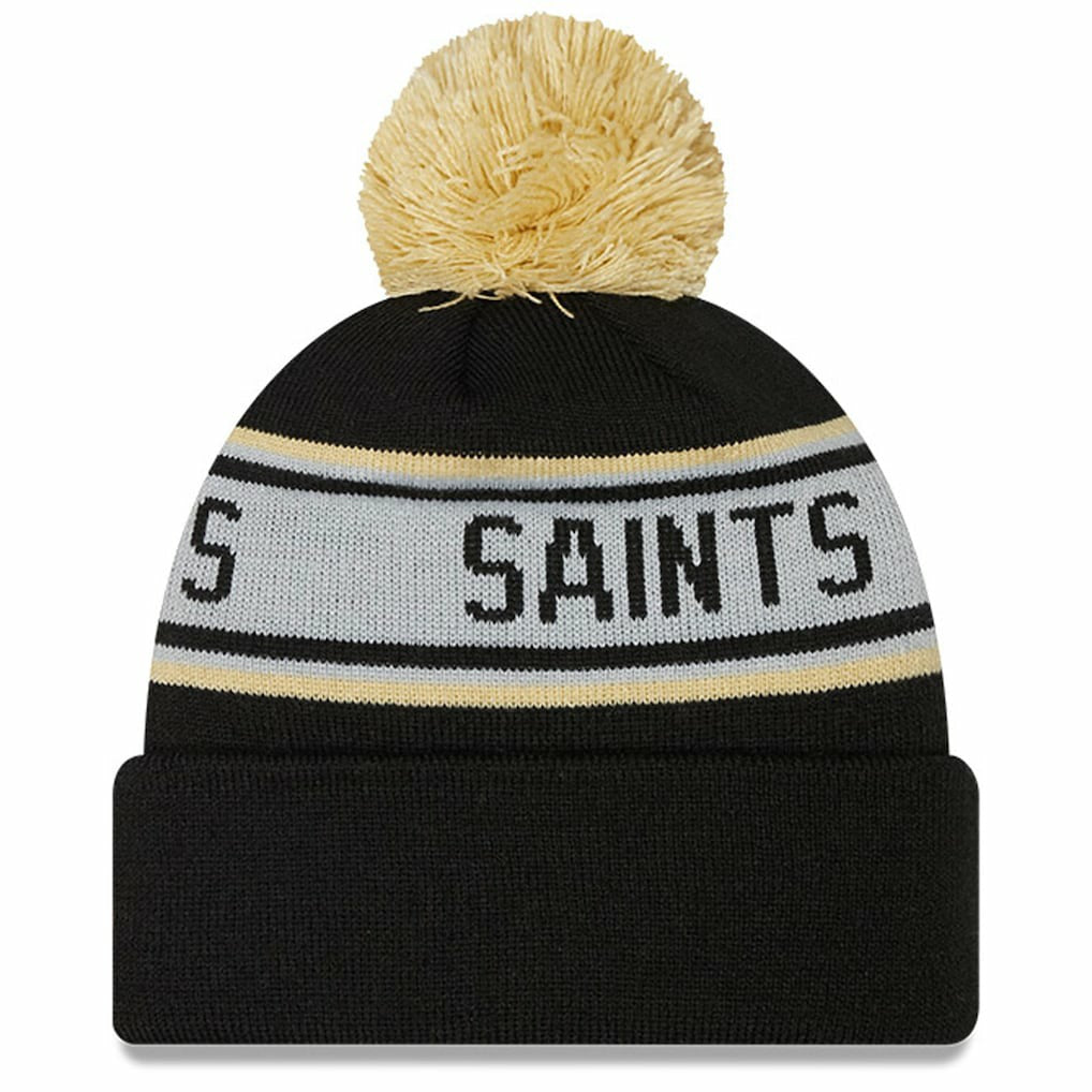 NFL New Orleans Saints Youth Repeat Cuffed Knit Hat with Pom