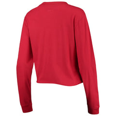 St. Louis Cardinals Women's Baby Jersey Cropped Long Sleeve T-Shirt - Red | New Era