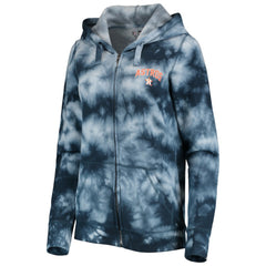 Houston Astros Women's Tie-Dye Full-Zip Hoodie - Navy | New Era